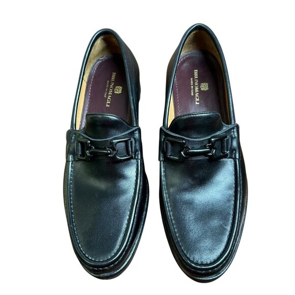 Bruno Magli Falcone Black Leather Bit Loafers Men’s US Size 10.5 (Made in Italy) main image 8